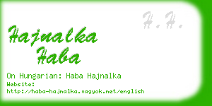 hajnalka haba business card